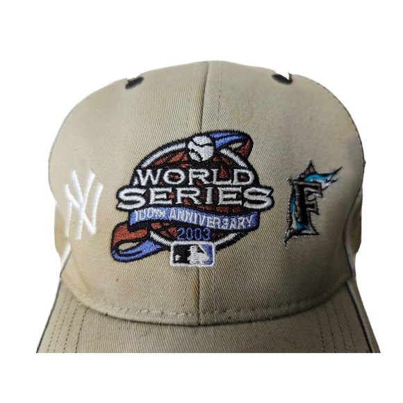Vintage 2003 World Series Hat Champions New‎ Era  Yankees Marlins MLB Cap - Picture 2 of 6